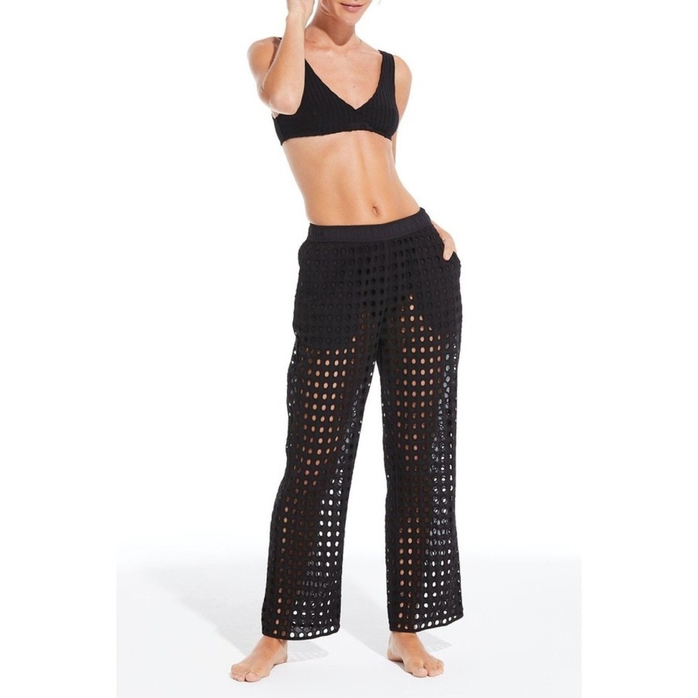 Solid & Striped NWT Avril Pant Blackout Eyelet Cutout Cotton‎ Beach Wide Leg